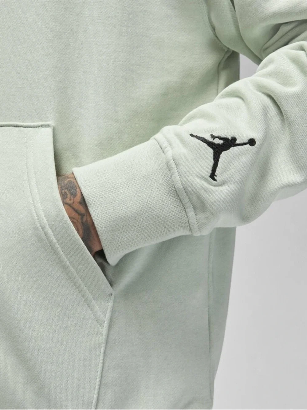 Jordan Mint Green Pullover Hoodie with Script Logo